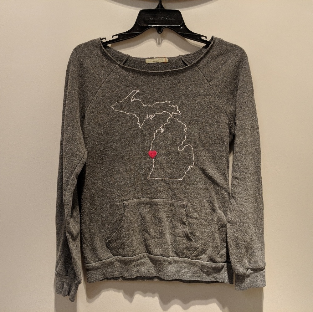 Michigan heart sweater Lakeshore